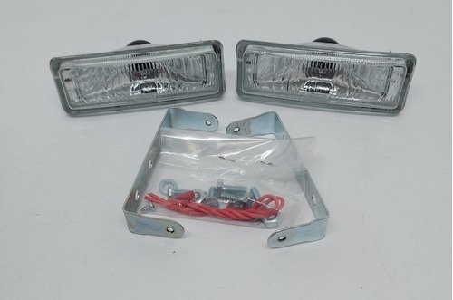 Farol De Milha Retangular Adaptável Com Lâmpada - Par