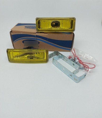 Farol De Milha Retangular Adaptável Vidro Amarelo - Par - Imagem 2