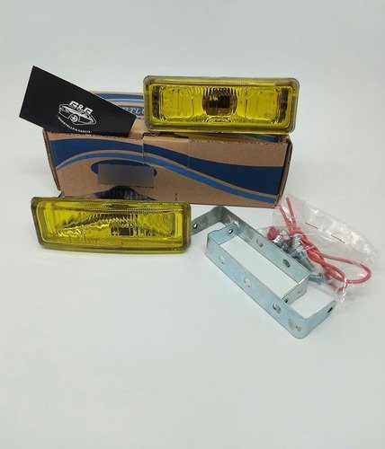 Farol De Milha Retangular Adaptável Vidro Amarelo - Par - Imagem 7