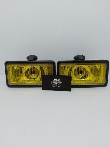 Farol De Milha Retangular Adaptável Lente Amarela Par - Imagem 4