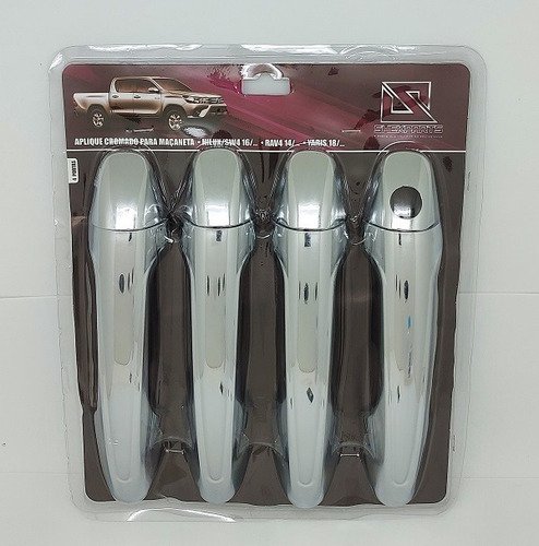 Aplique Cromado Maçaneta Toyota Hilux Yaris Sw4 Rav4 - Kit