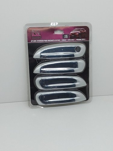 Aplique Cromado Maçaneta Onix Joy - Kit