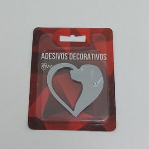 Emblema Decorativo Coração Cachorro Alto Relevo