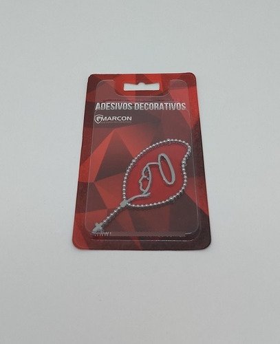 Emblema Decorativo Rosário Santinha Alto Relevo Pequena