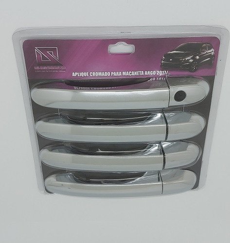 Aplique Cromado Maçaneta Fiat Argo Cronos - Kit