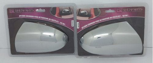 Aplique Cromado Retrovisor Fiesta 2003 A 14 Ka 08 A 2011 Par