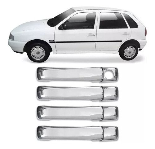 Aplique Cromado Maçaneta Gol Bola Parati G2 95 A 99 4 Portas