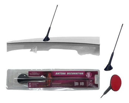 Antena Traseira Universal Decorativa Haste Média