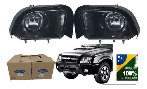 Farol De Milha S-10 01 A 11 Blazer 02 A 11 Mascara Negra Par