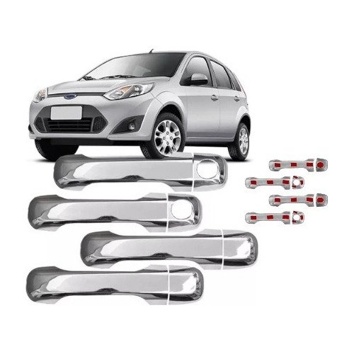 Aplique Cromado Maçaneta Ford Fiesta 2003 A 14 Ecosport Kit