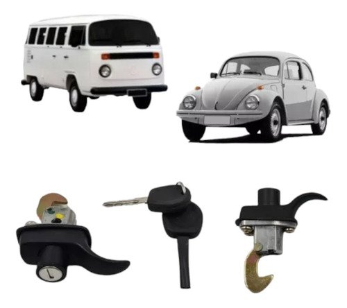 Maçaneta Externa Tampa Do Motor Vw Fusca Kombi Com Chave