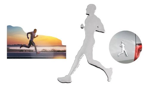 Emblema Sticker Maratonista Decorativo Corredor Atleta