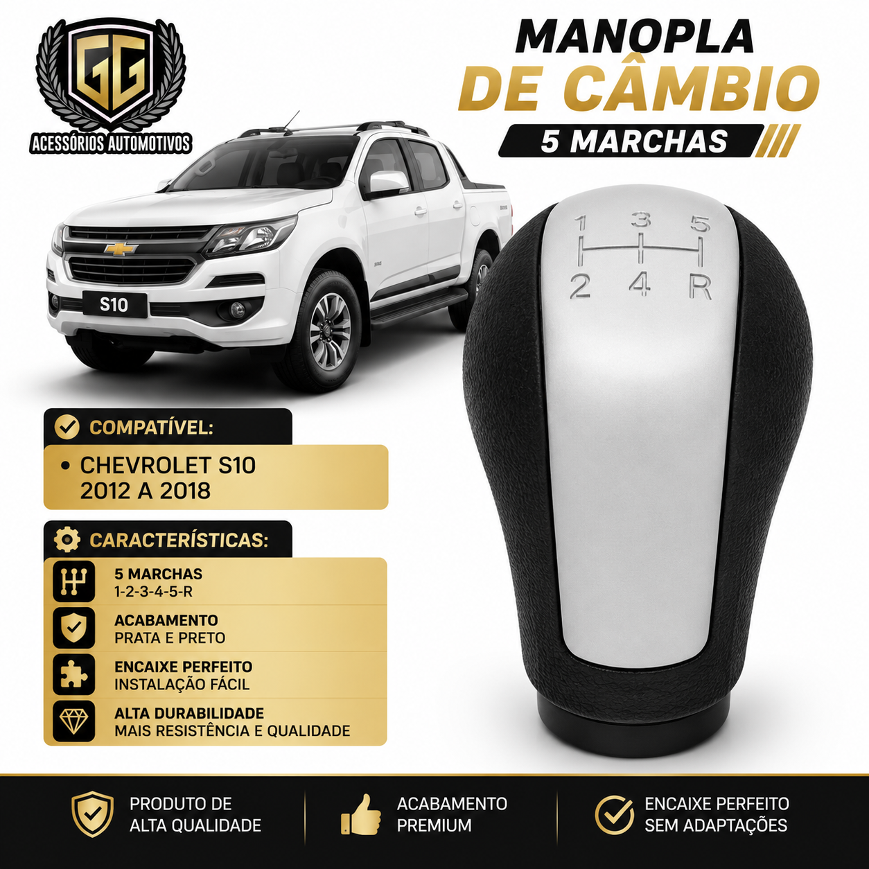 Manopla De Câmbio Chevrolet S10 - Imagem 3
