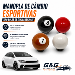 Manopla De Câmbio Decorativa Sinuca Bilhar Universal